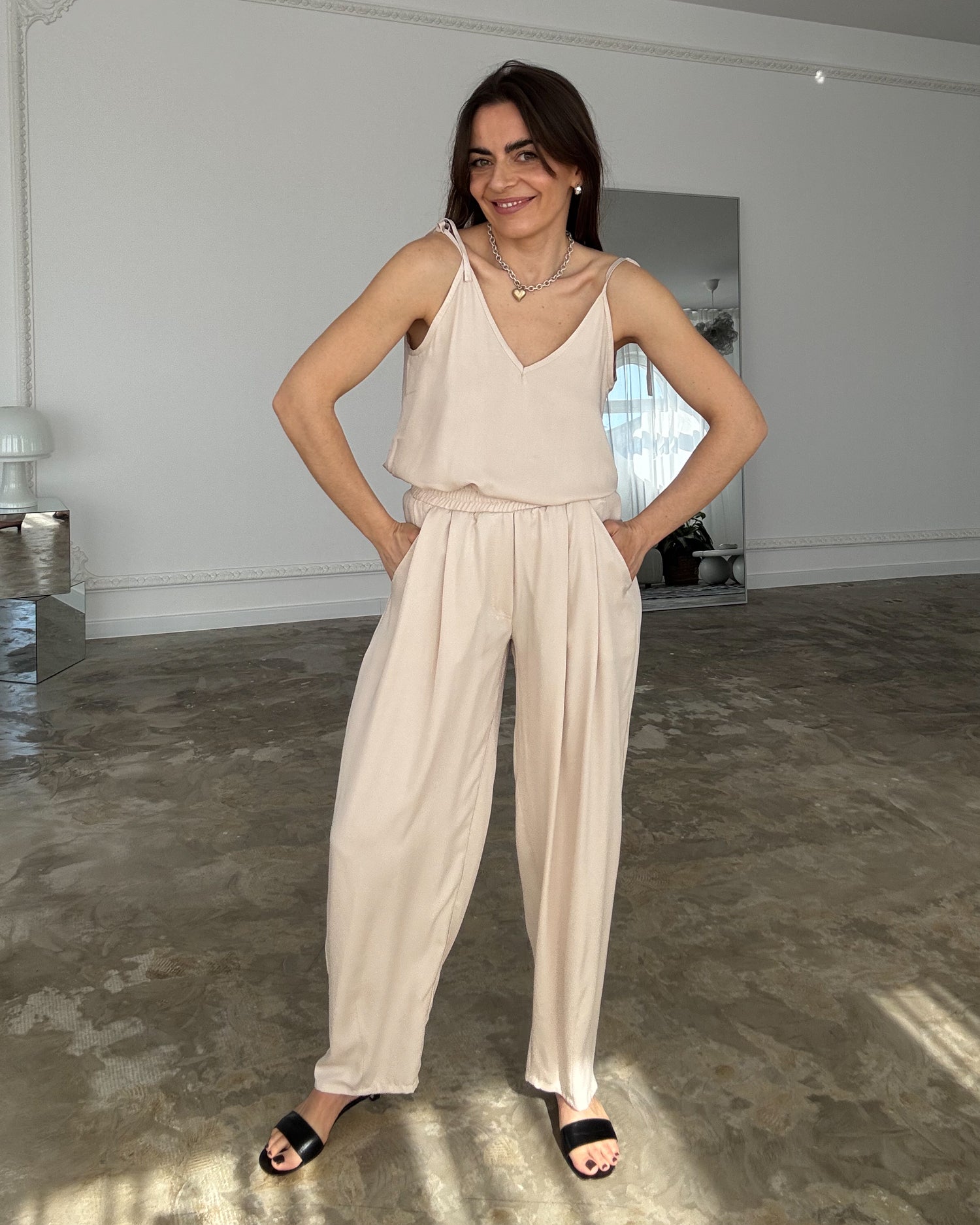 Spodnie Sento pearl beige