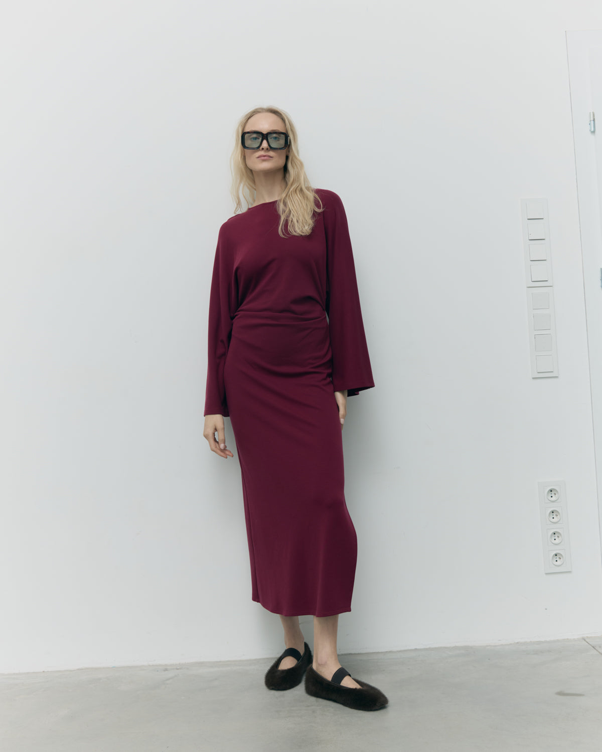 Sukienka Moved mauve wine