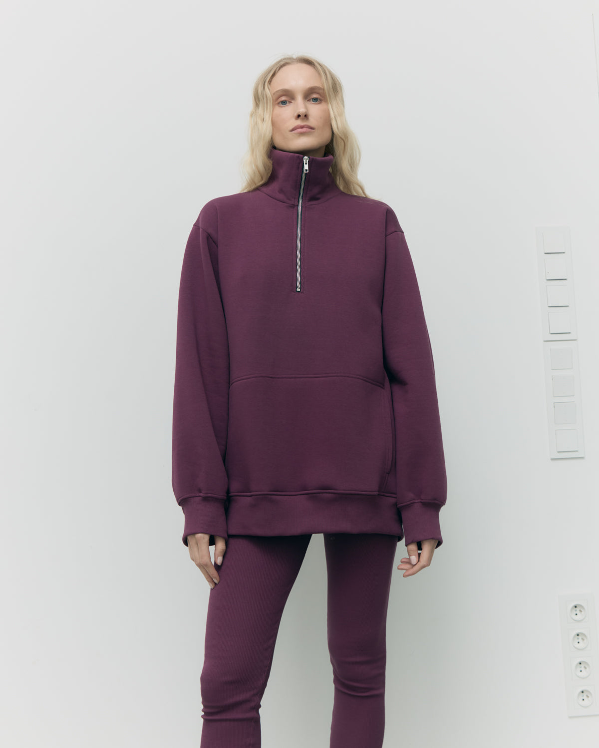 Bluza Patchouli zamek mauve wine