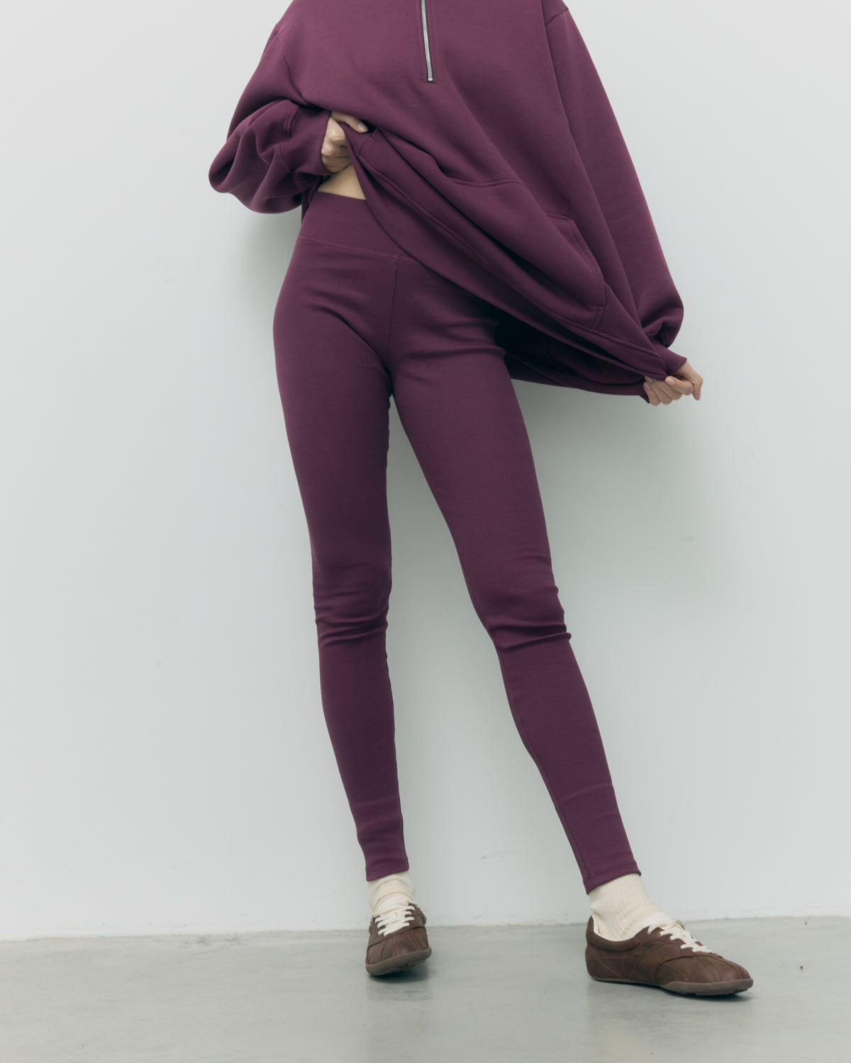 Legginsy Cheer mauve wine