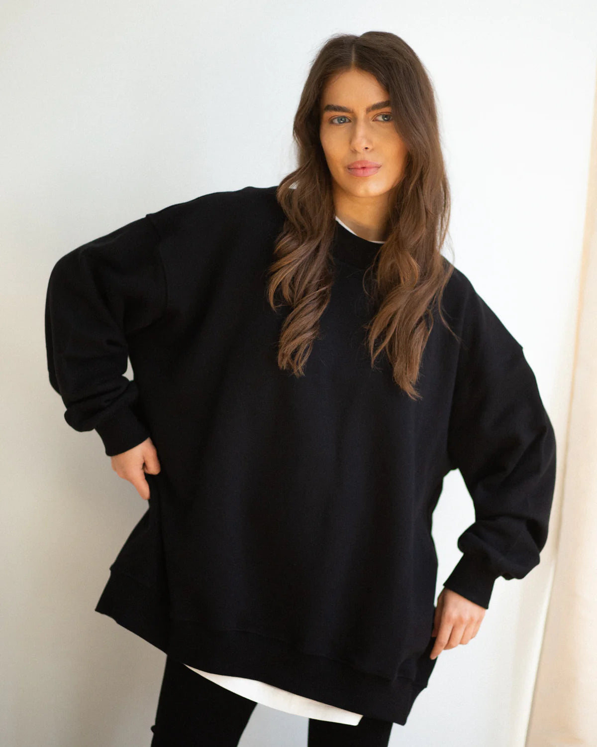 Czarna bluza bawełniana Cheer long