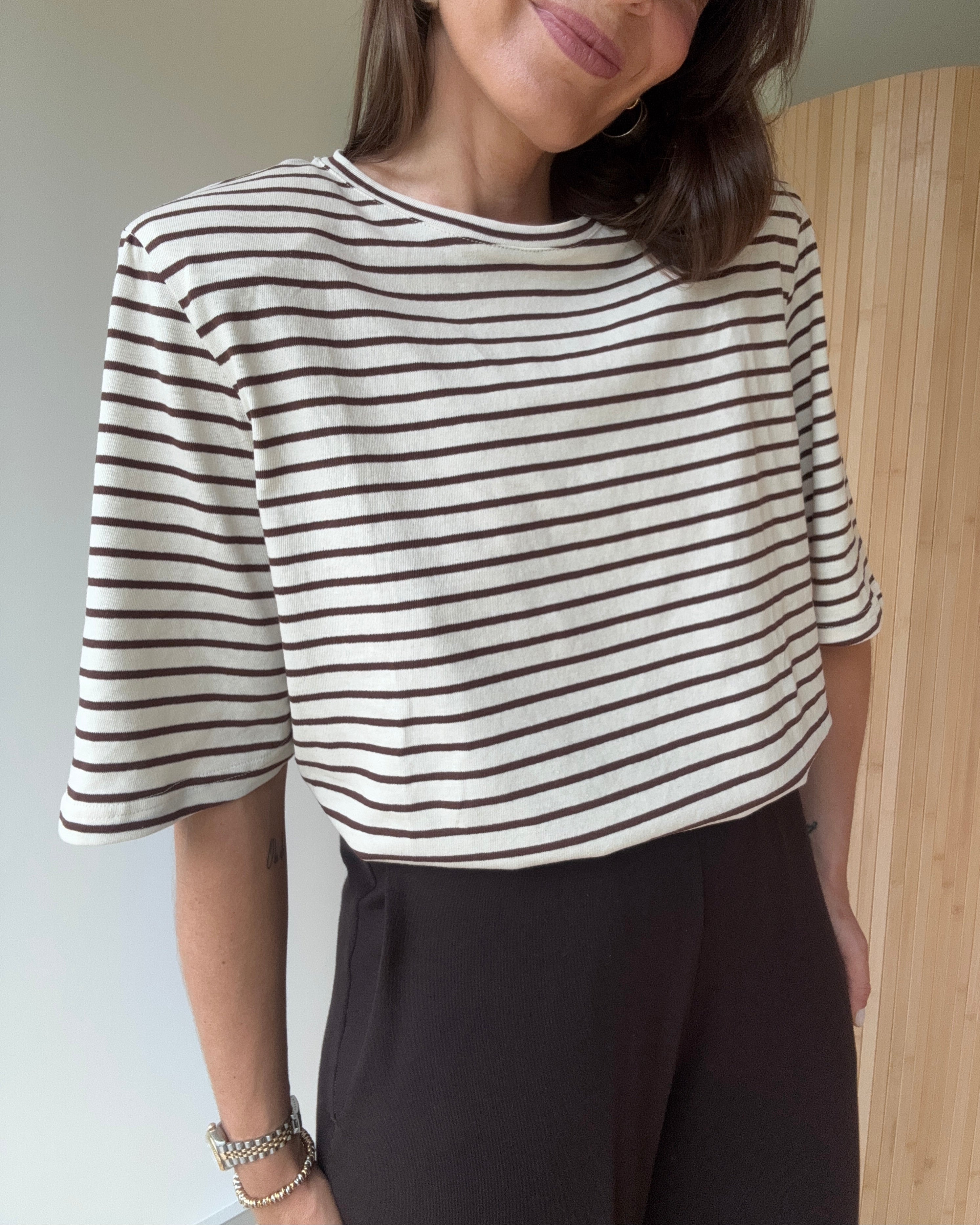 Tshirt Art paski poduchy choclate