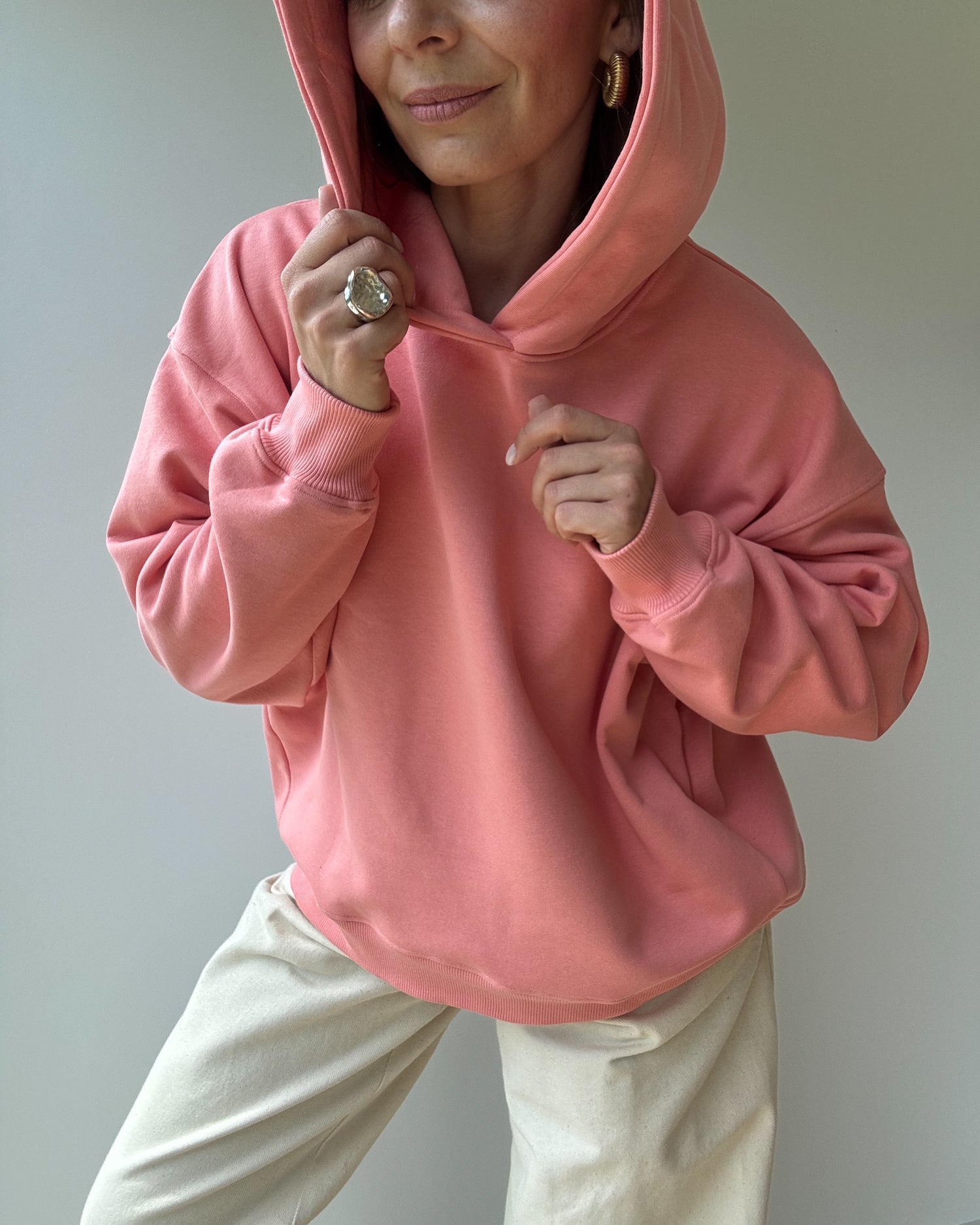 Bluza Soho coral z kapturem