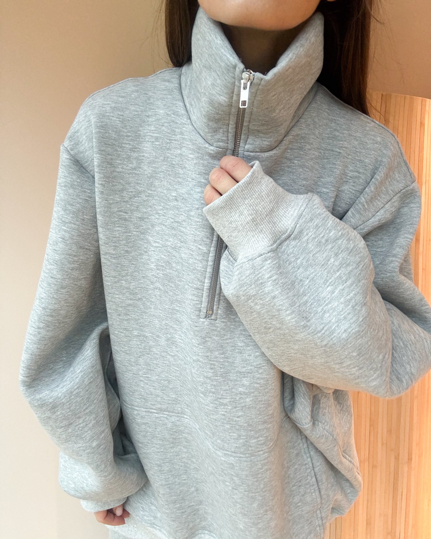 Bluza Patchouli zamek light grey