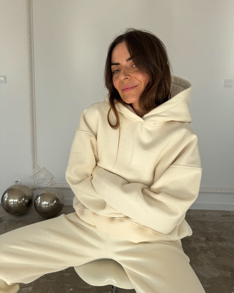 Bluza Soho antique ecru z kapturem