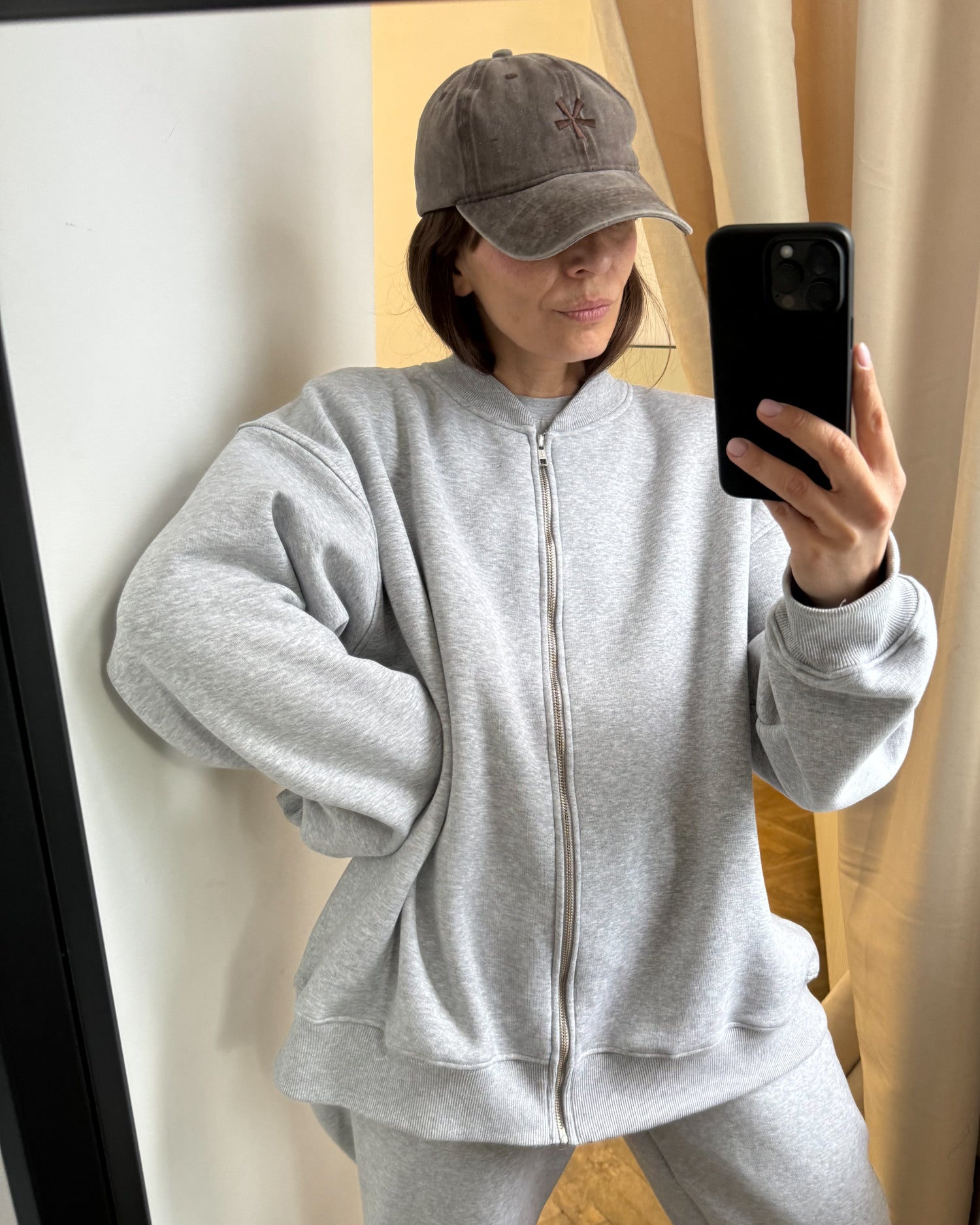 Bluza Bomber grey na zamek