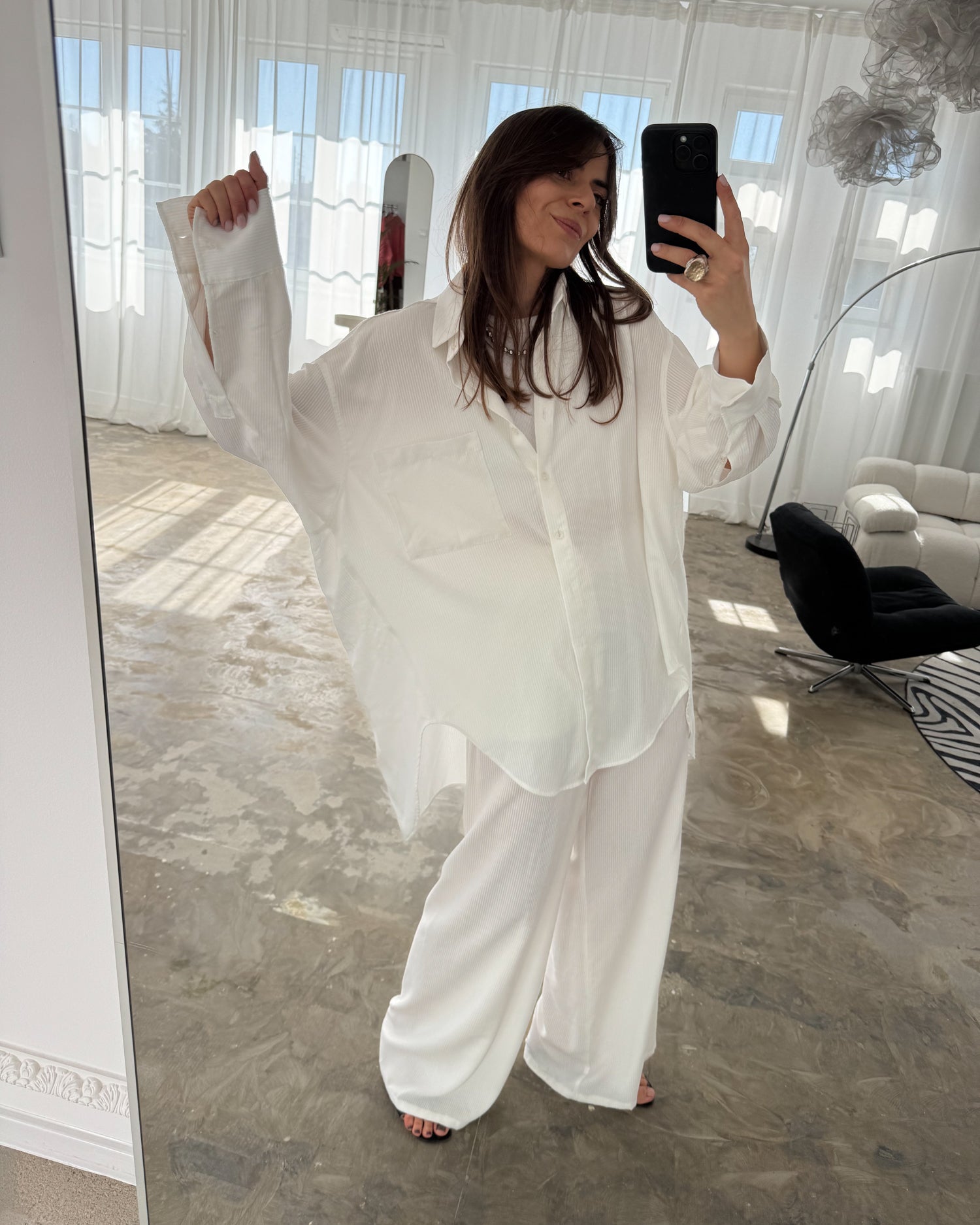 Koszula Calm oversize white natural