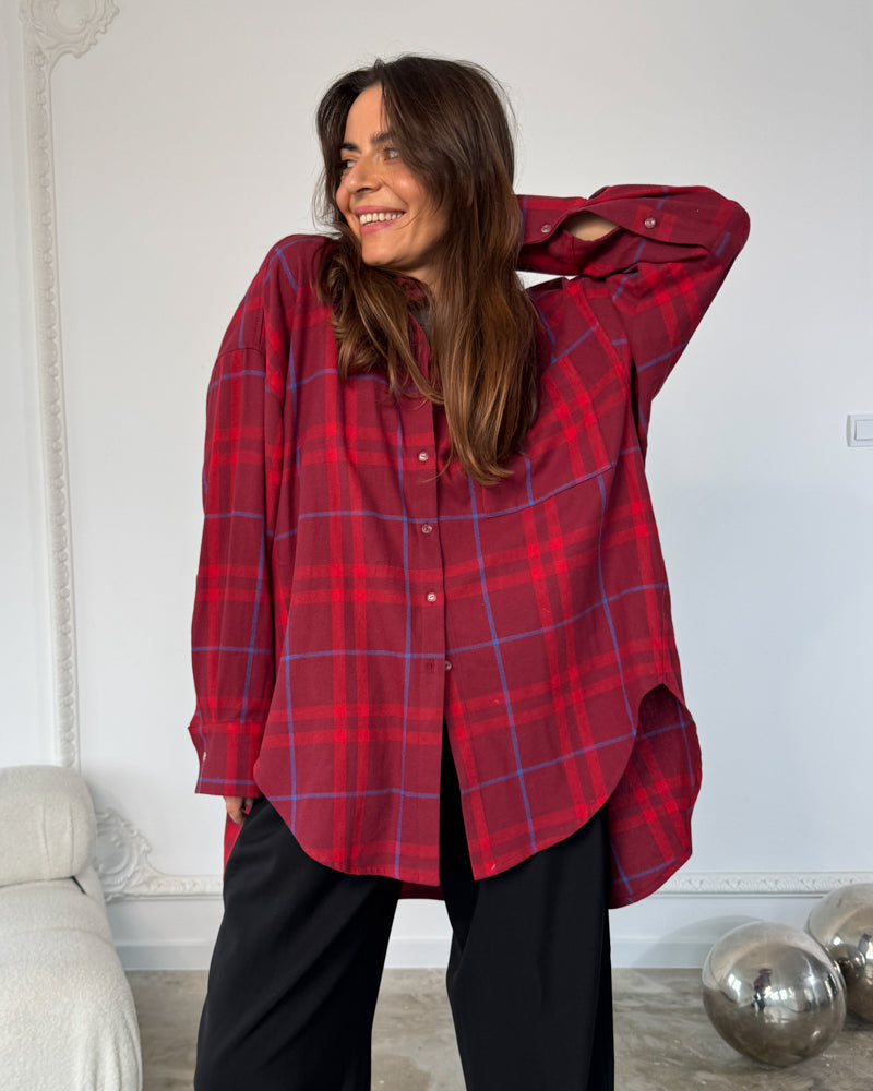 Koszula Calm oversize red blue