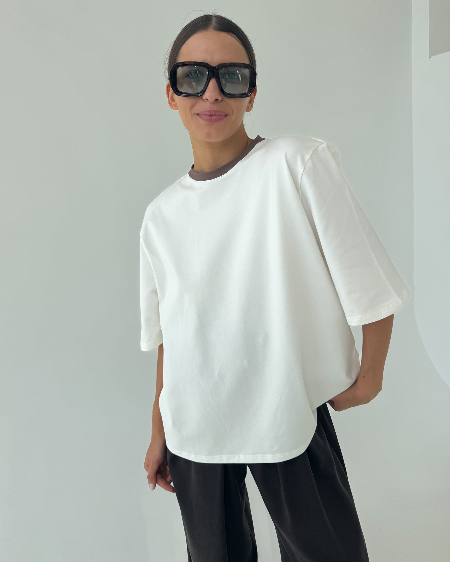 T-Shirt Art ecru cacao pliska