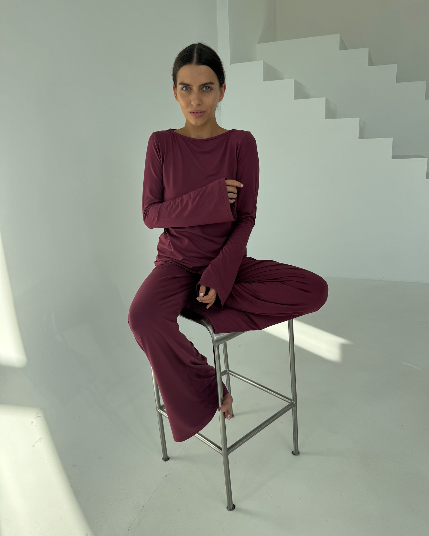 Longsleeve Sense beetroot