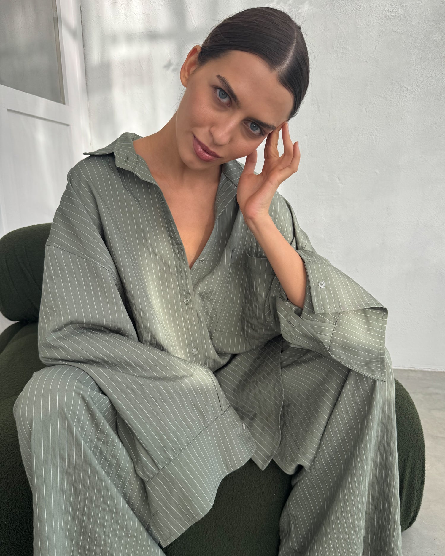 Koszula Calm oversize olive