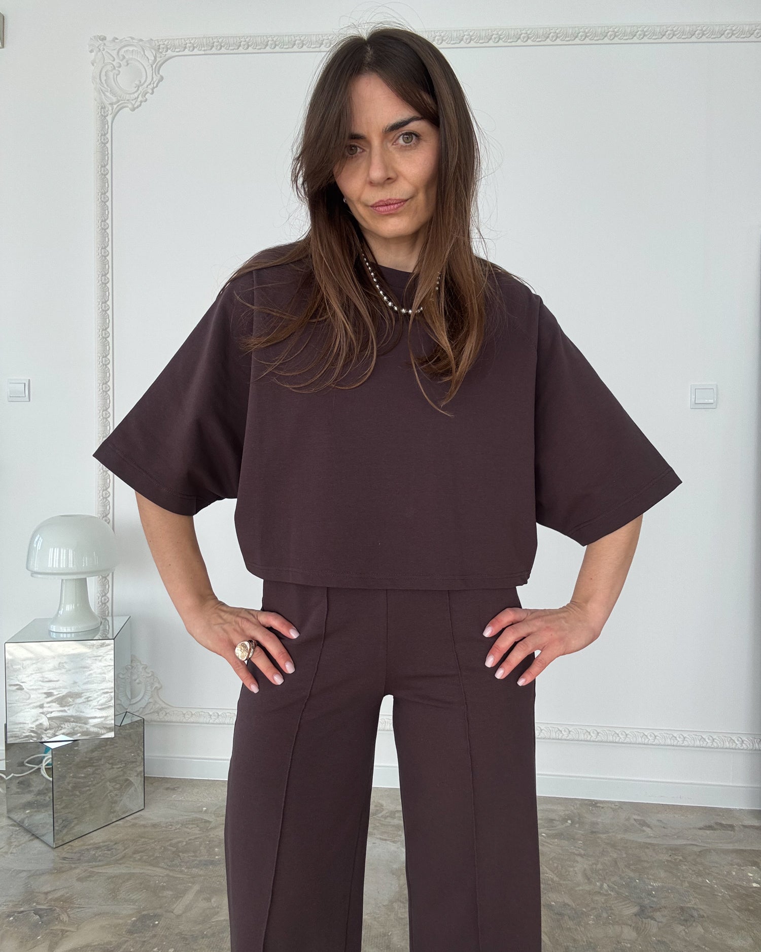 T-shirt short Chillout choclate crew neck