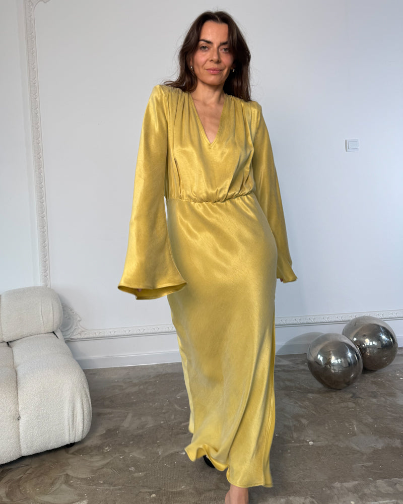 Sukienka Desire gold lyocell