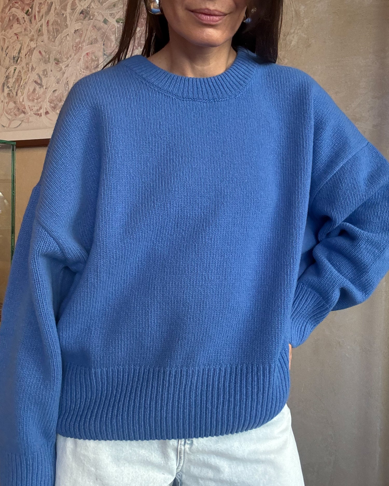 Wełniany sweter Aspen trully blue premium