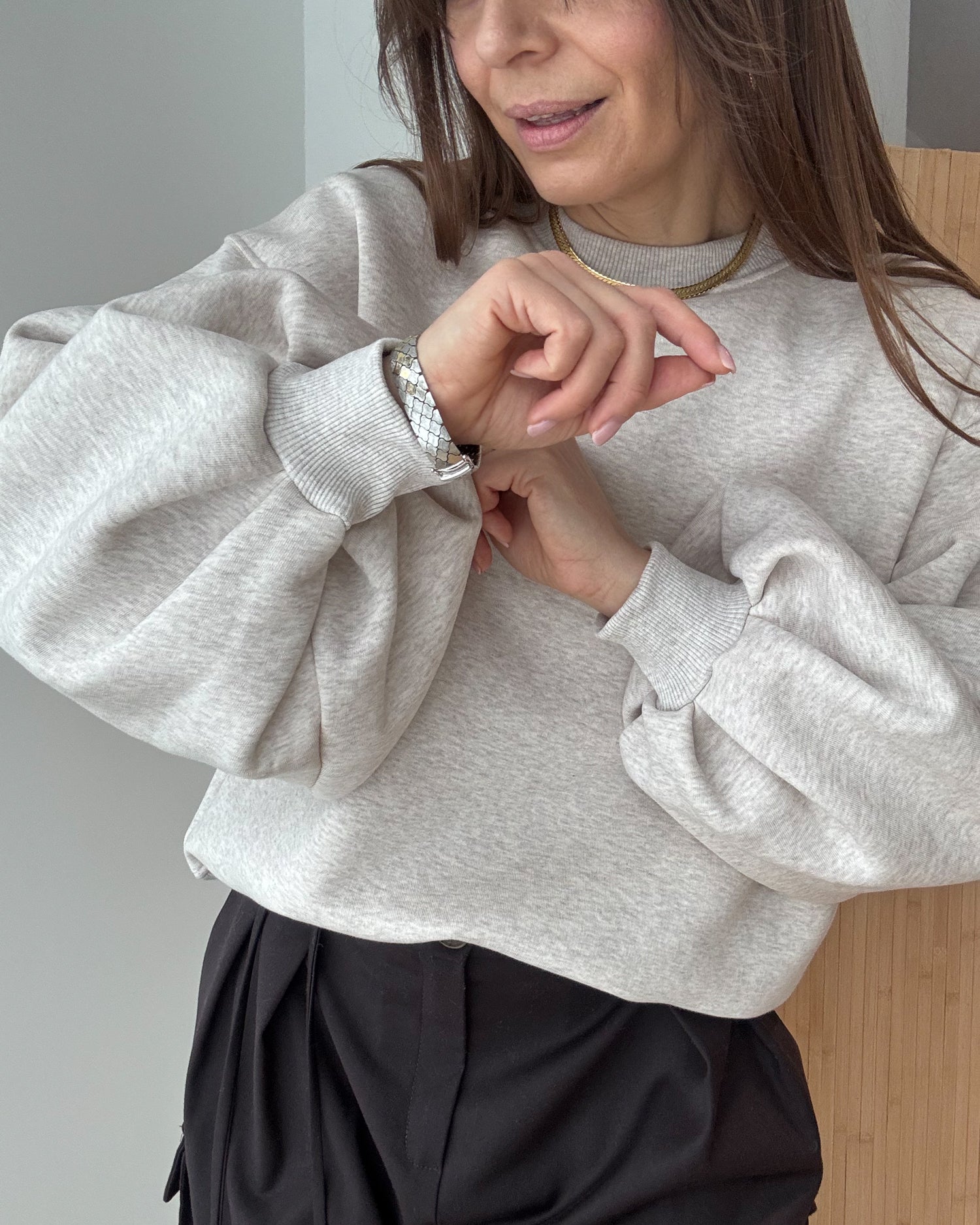 Bluza Enjoyable light mocca melange