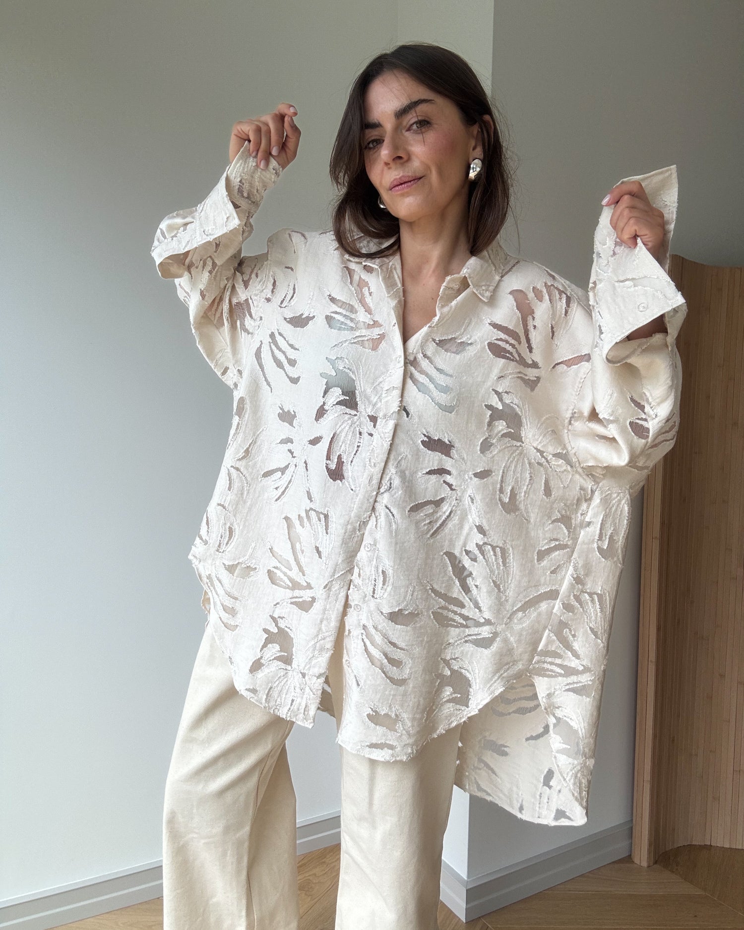 Koszula Aura azure oversize