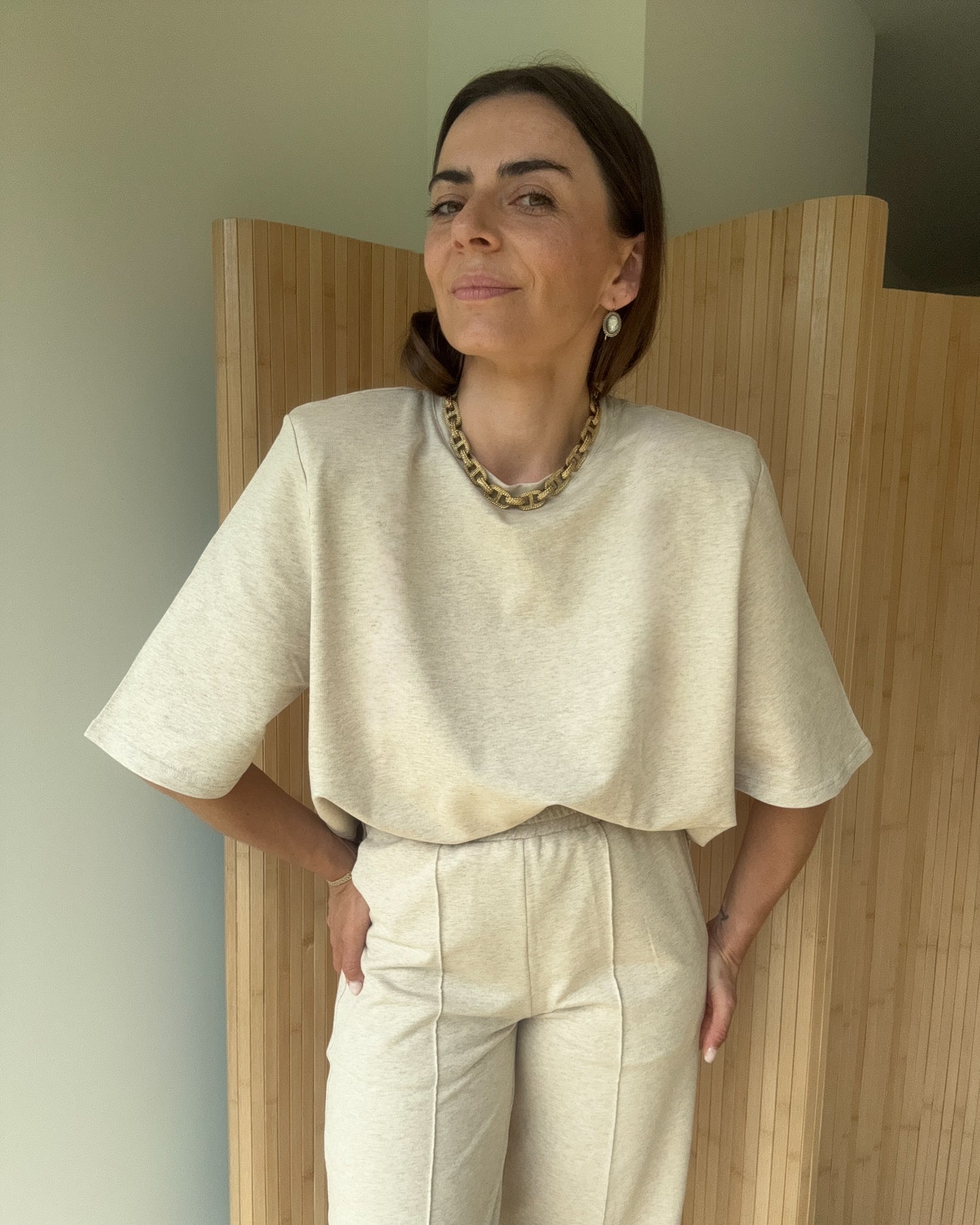 Tshirt Art poduchy mocca melange