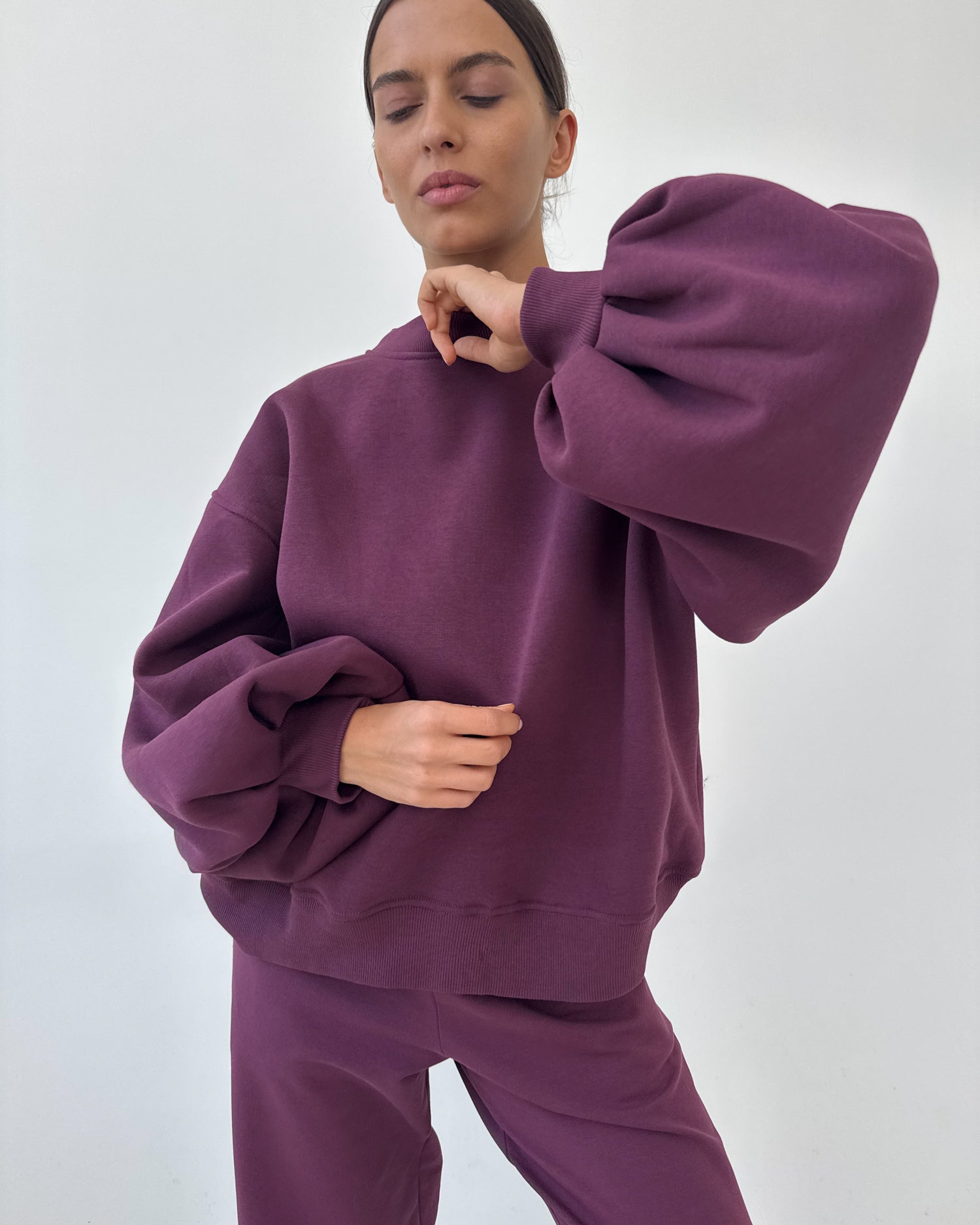 Bluza Enjoyable mauve wine