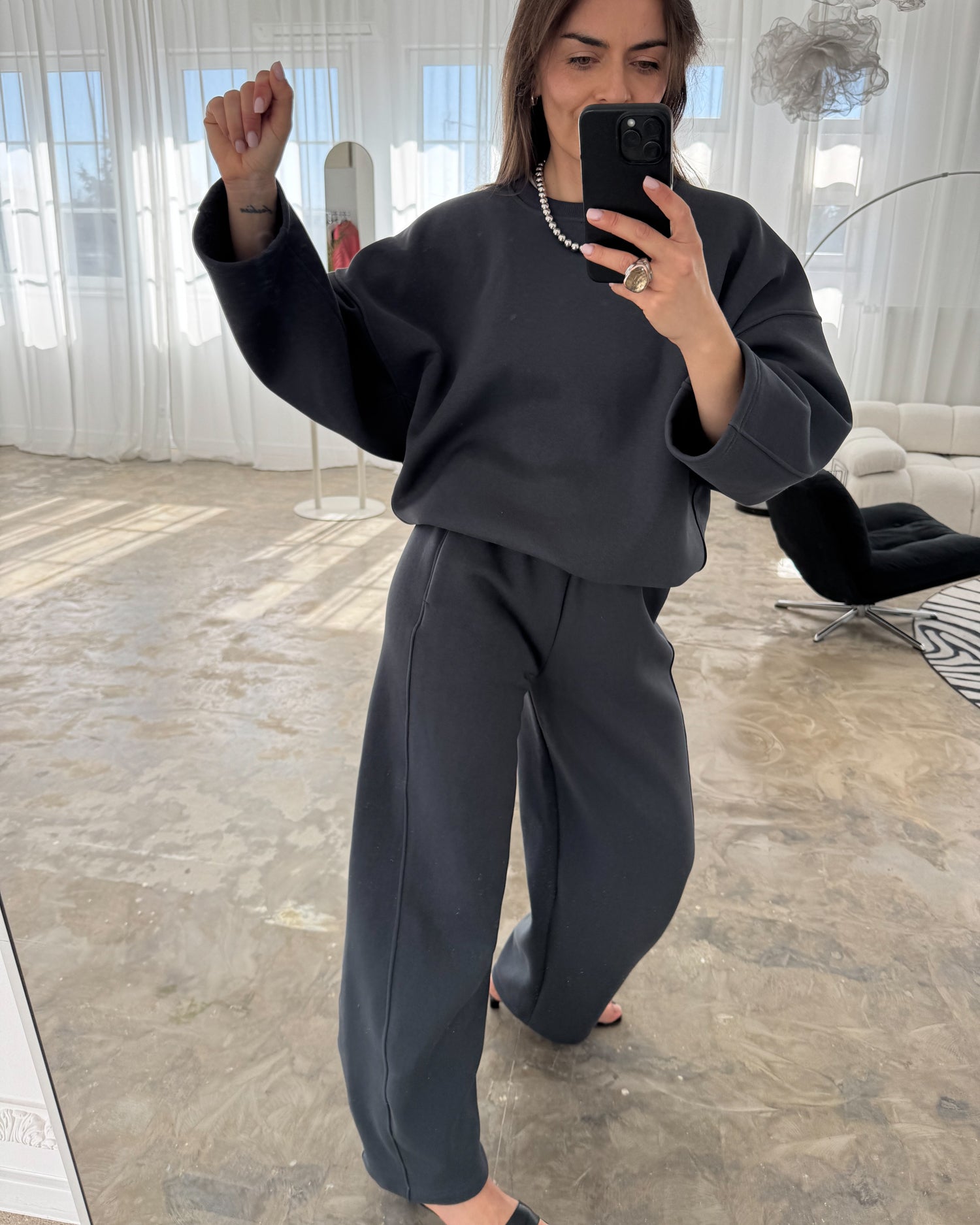 Spodnie Grounded light antracite