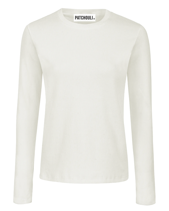 bawełniany longsleeve z dzianiny ściągaczowej