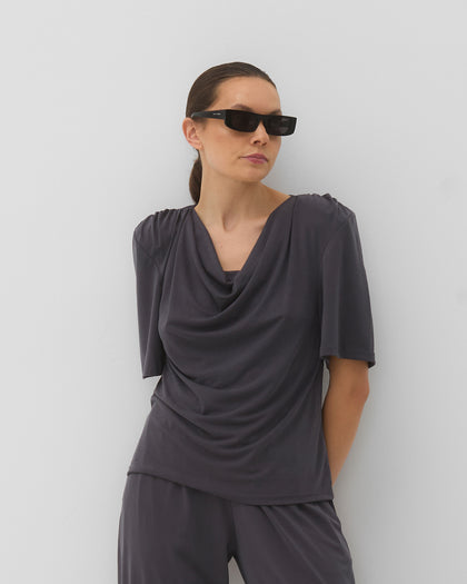 T-Shirt Wave modal antracite