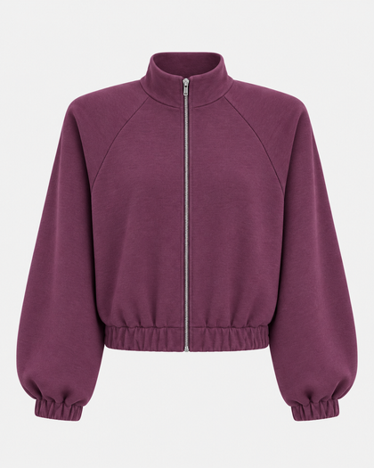Bluza Wow zipper mauve wine
