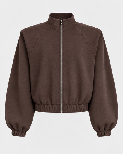 Bluza Wow zipper choclate