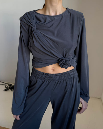Longsleeve Bloom modal antracite