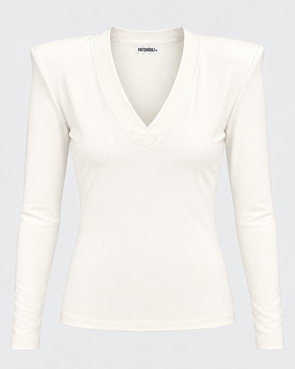 Longsleeve Close v deep ecru poduchy