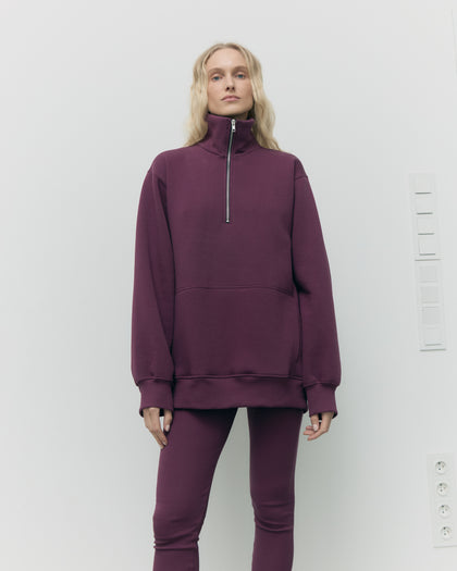 Bluza Patchouli zamek mauve wine