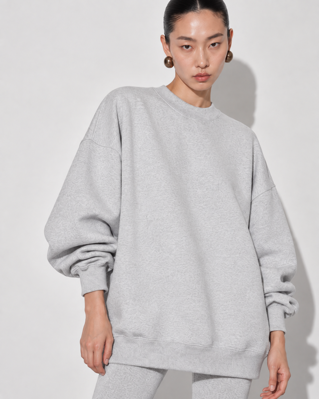 Szara bluza bawełniana Cheer long