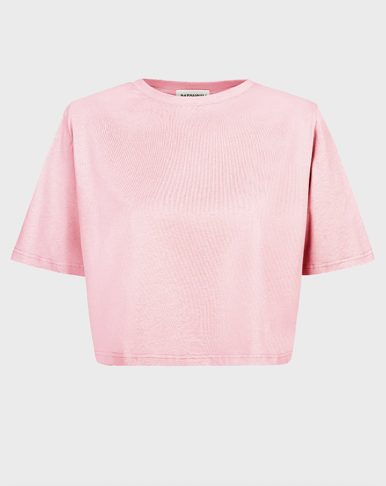 T-Shirt Move crop dirty pink poduchy