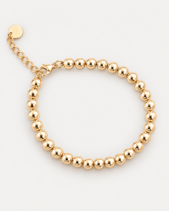 Bransoletka Beads Gold – kulki, 16 cm + 4 cm