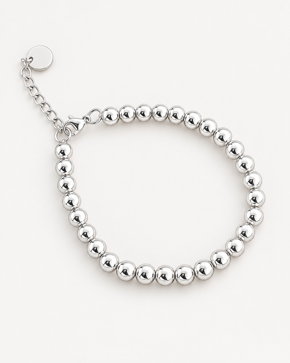 Bransoletka Beads Silver – kulki, 16 cm + 4 cm