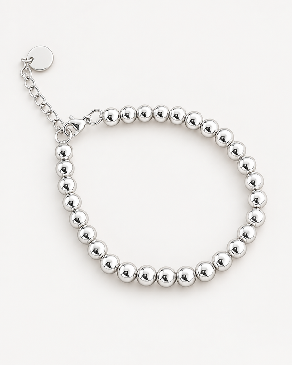 Bransoletka Beads Silver – kulki, 16 cm + 4 cm