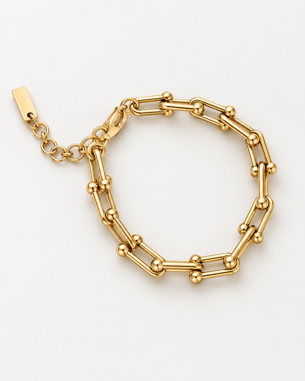 Bransoletka U-Link Gold – 15 cm + przedłużka 6 cm