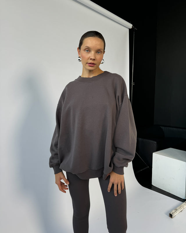 Bluza bawełniana Cheer long Cacao