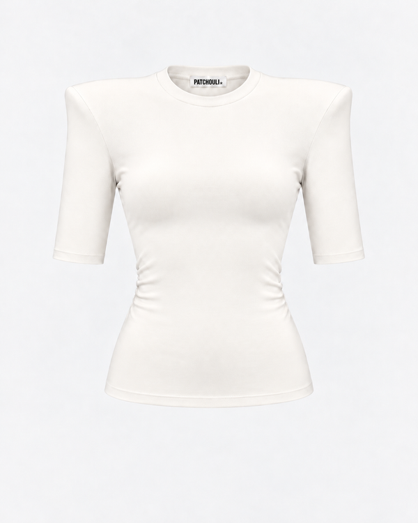 T-shirt CLOSE Crew Neck Ecru – packshot