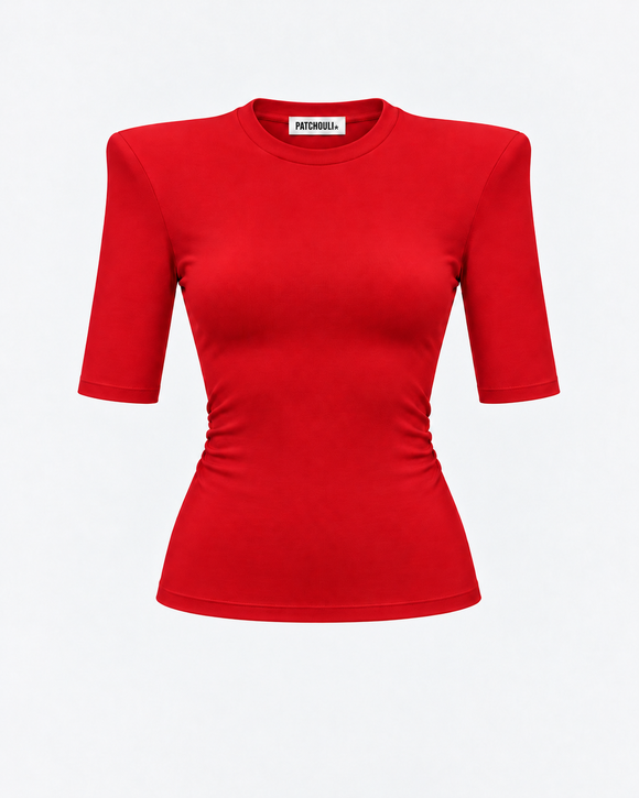 T-shirt CLOSE Crew Neck Red – packshot