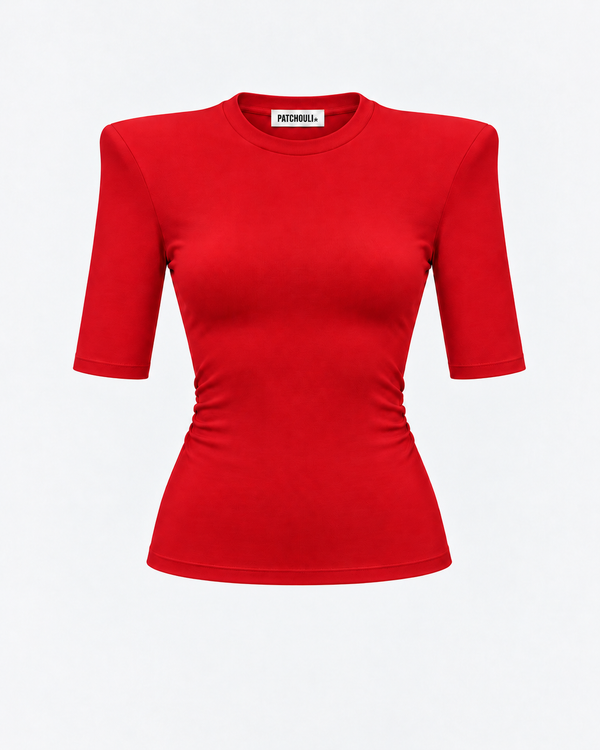 T-shirt CLOSE Crew Neck Red – packshot
