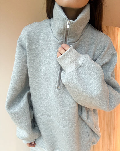 Bluza Patchouli zamek light grey