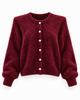 Burgundowy kardigan Kid Mohair z odpinanymi poduszkami — packshot