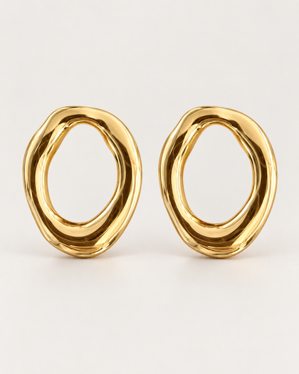 Kolczyki Organic Oval Gold