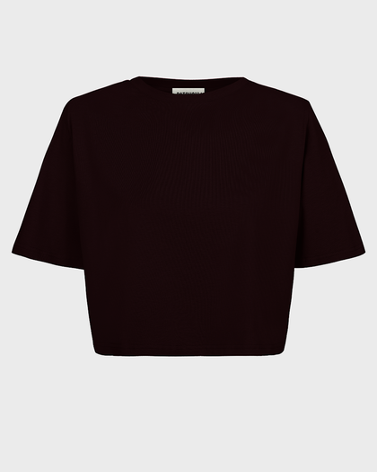 T-Shirt Move crop black poduchy