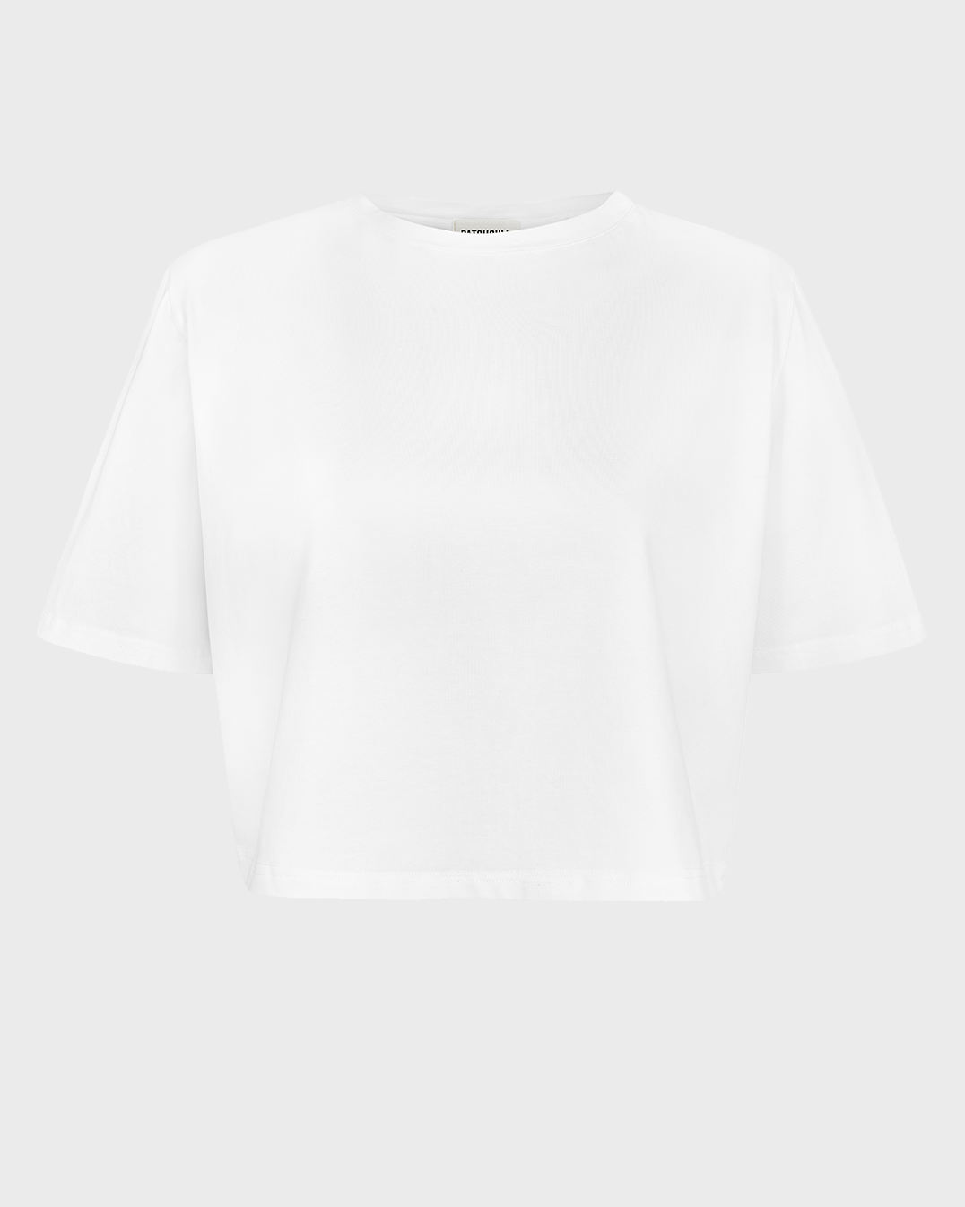 T-Shirt Move crop white poduchy