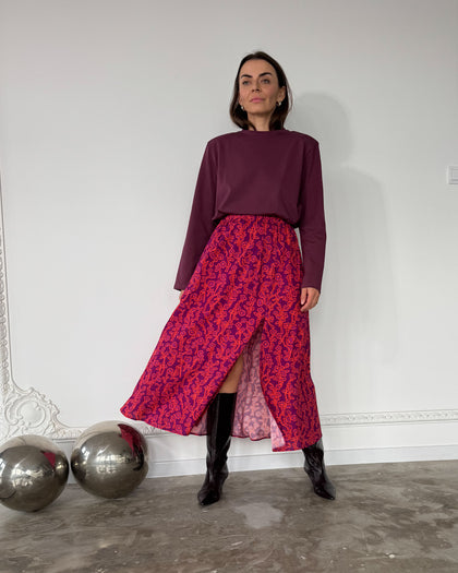 Longsleeve Art mauve wine