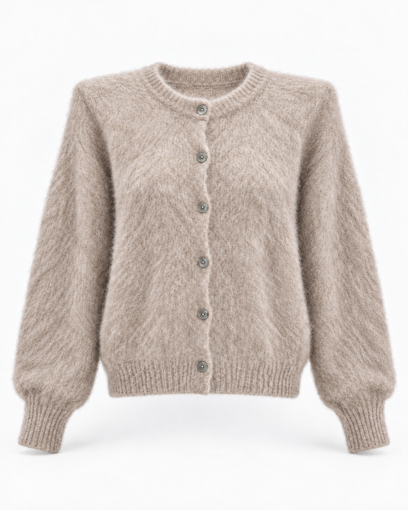 Kardigan Kid Mohair Beige z odpinanymi poduszkami – packshot