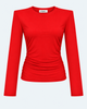 Longsleeve Close Crew Neck Red z odpinanymi poduszkami – packshot przód