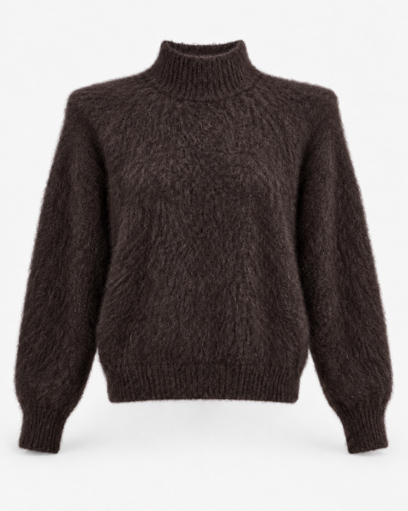 Półgolf Super Kid Mohair Chocolate z odpinanymi poduszkami
