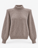 Półgolf Super Kid Mohair Taupe Grey z odpinanymi poduszkami